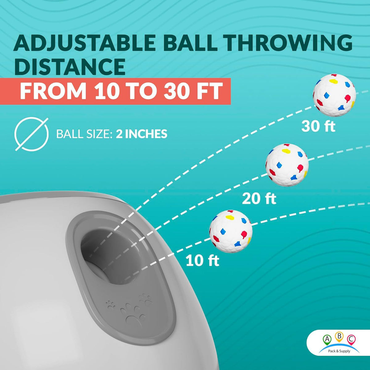 Automatic Dog Ball Launcher with Adjustable Distance - balls not included(blue)