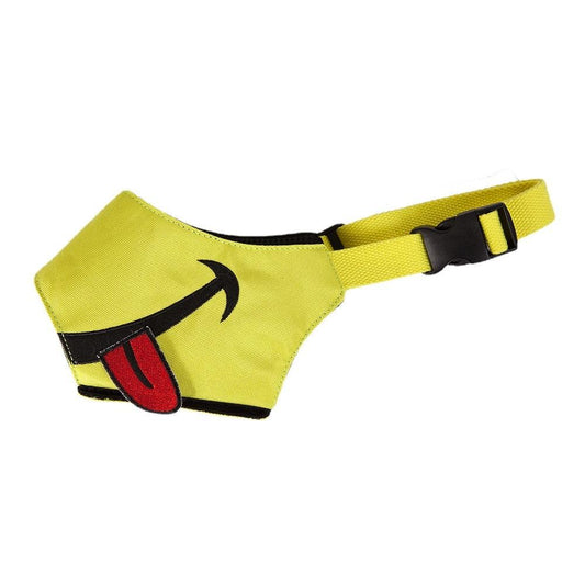 Cartoon Dog Mouth Cover Anti-Bite Nylon Dog Mask - Size L - Yellow - S