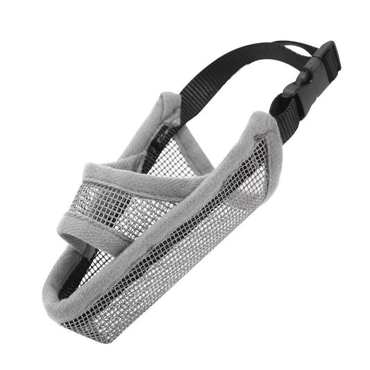 Dog Mouth Cover Anti-Bite Mesh Dog Mouth Cover Medium And Large Dogs Anti-Drop Mask L - Gray