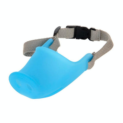 Pet Dog Piggy Mouth Dog Mask Bark Stopper - Size Large - Blue