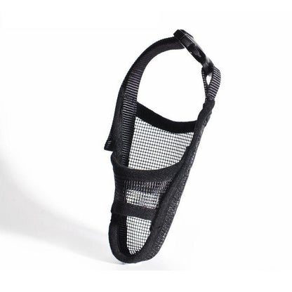 Dog Mouth Cover Anti-Bite Mesh Dog Mouth Cover Medium And Large Dogs Anti-Drop Mask Xl - Black