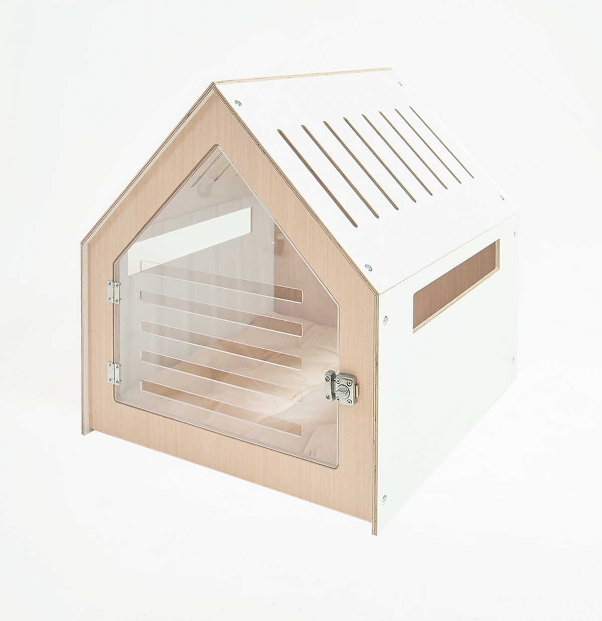 Modern Pet House Dog Crate (White)