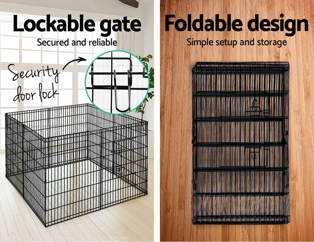 30 8 Panel Pet Dog Playpen Puppy Exercise Cage Enclosure Fence Play Pen"