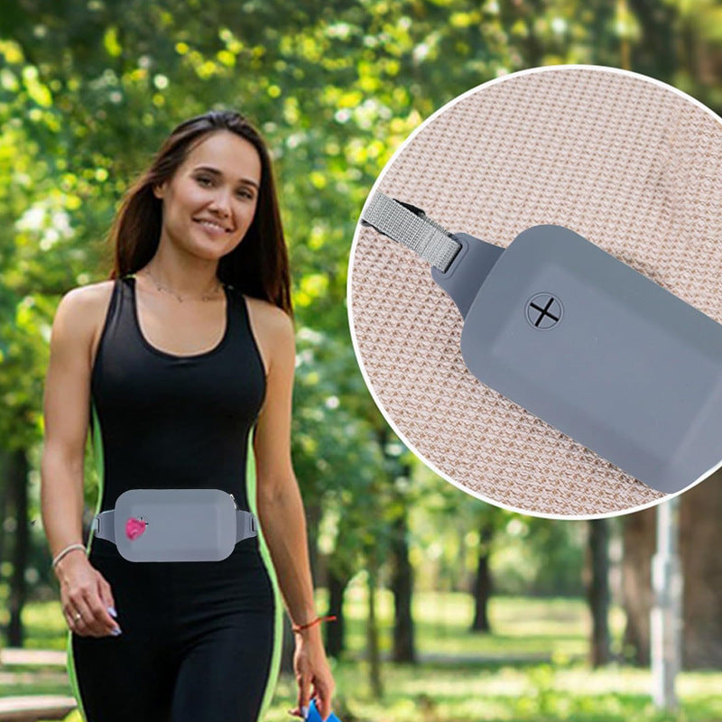 Green Silicone Pet Treat Pouch for Dog Training - Portable Waist Bag with Waste Bag Holder