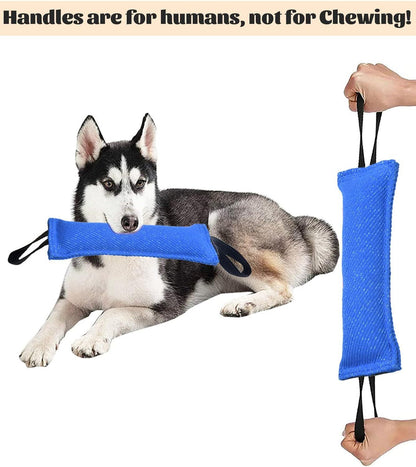 Yellow Durable 2-Pack Tug-of-War Dog Training Toy - Tear-Resistant, Safe & Interactive for All Breeds