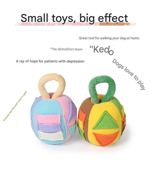 Interactive Dog Snuffle Ball Toy - Puzzle Treat Dispenser with Squeaker, green