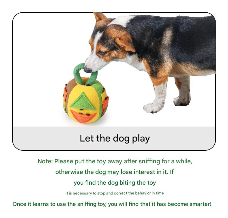 Interactive Dog Snuffle Ball Toy - Puzzle Treat Dispenser with Squeaker, blue pink