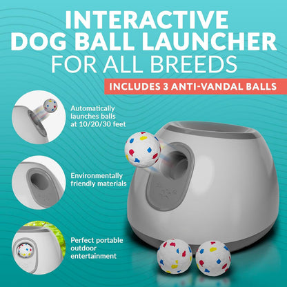 Automatic Dog Ball Launcher with Adjustable Distance - balls not included(blue)