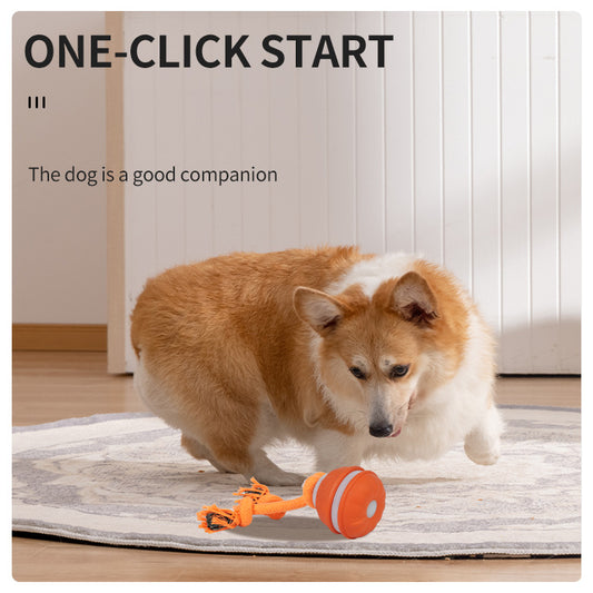 Interactive Dog Chew Toy with Rope - Durable Treat Dispensing Ball for Play & Dental Health(red)