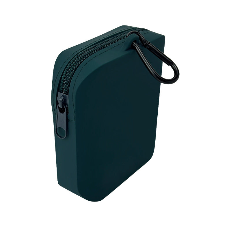 Dark green Silicone Dog Treat Pouch (Set of 2) - Waterproof, Portable for Training & Walks