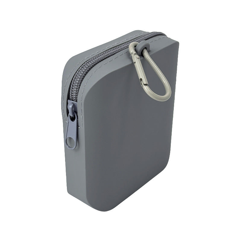 Gray Silicone Dog Treat Pouch (Set of 2) - Waterproof, Portable for Training & Walks