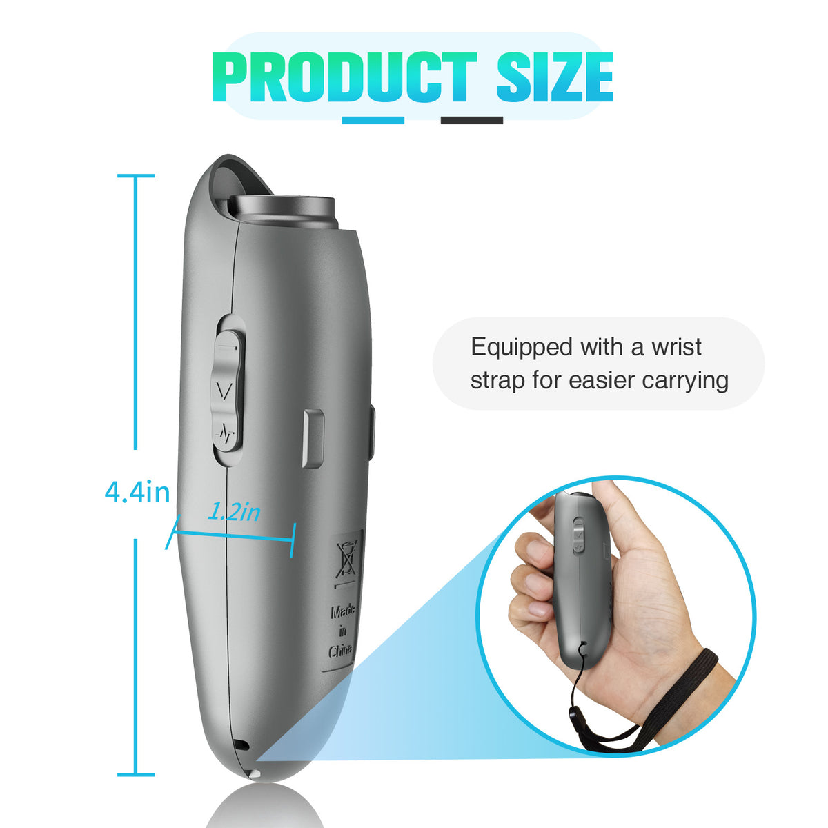 Handheld Ultrasonic Dog Training Device - Anti-Barking Stopper, 80x39x128mm, 86.5g