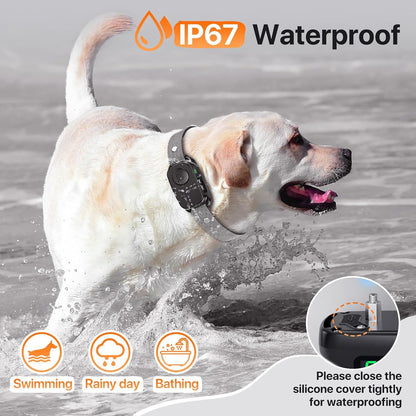 Waterproofing USB Rechargeable Smart Color Screen Anti-Bark Collar - Vibration Dog Training Collar
