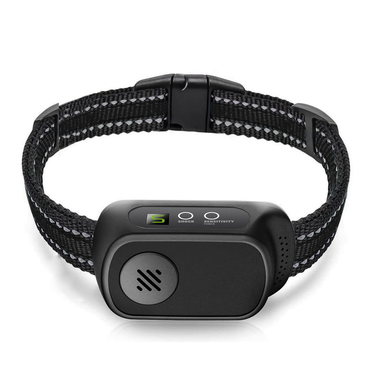 Black Automatic Anti-Bark Collar with Misjudgment Prevention - Low-Power Dog Training Device, 180x100x40mm