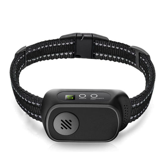 Black Automatic Anti-Bark Collar with Misjudgment Prevention - Low-Power Dog Training Device, 180x100x40mm