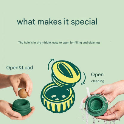 Interactive Dog Treat Dispensing Ball & Silicone Treat Mold Set - Durable,  Dishwasher Safe(green)
