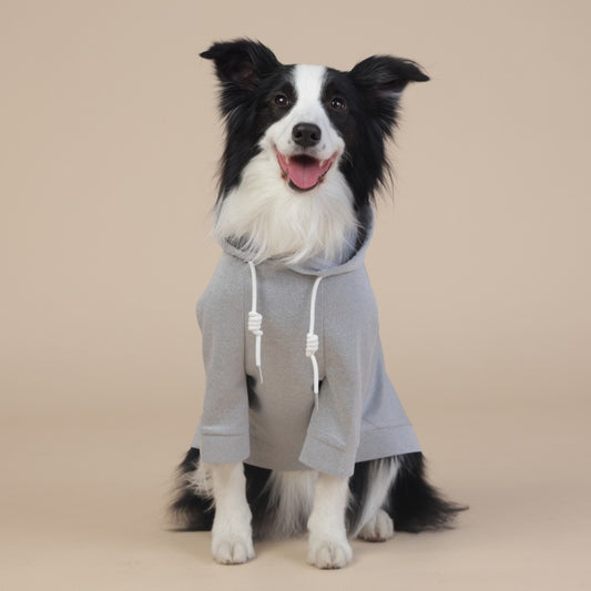 Grey Classic Dog Sweatshirt with Hood & Drawstrings - For Large Dogs (Size : 9XL)