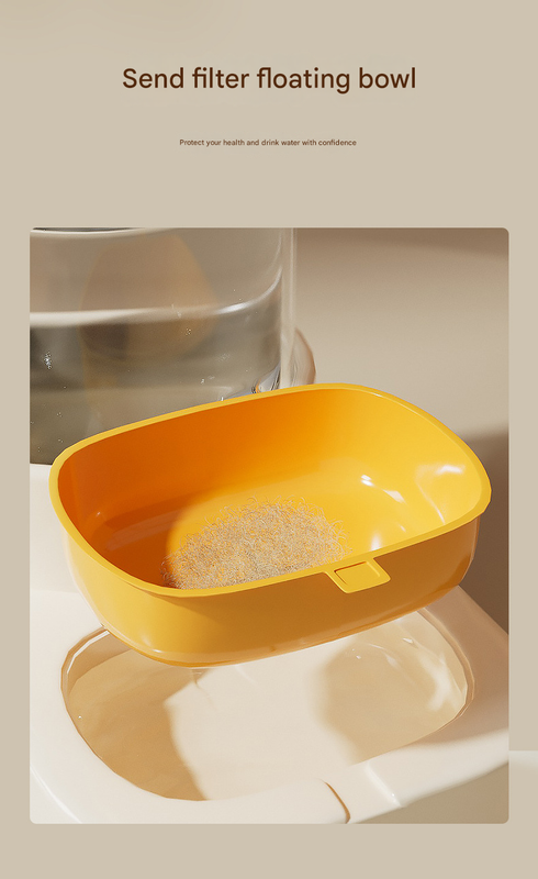 Yellow Automatic Pet Feeder and Water Dispenser Set - Large Capacity Gravity Food & Water Combo for Cats & Dogs